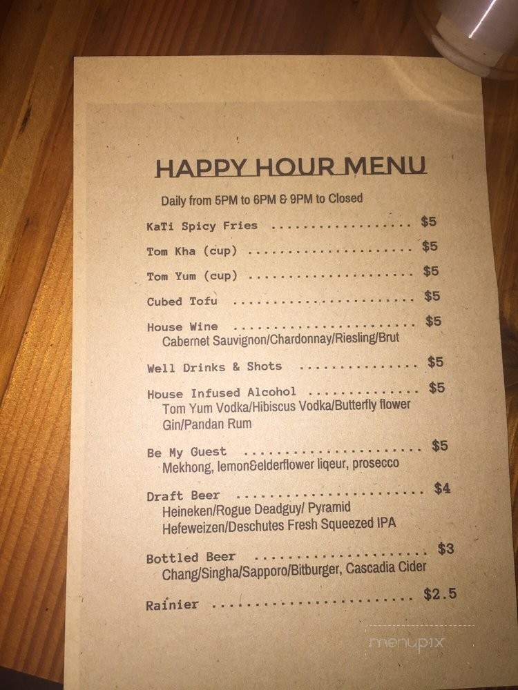 Kati Portland - Portland, OR menu_pic