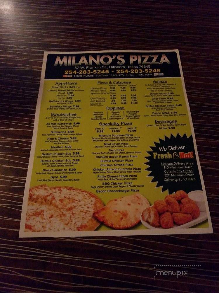 /28506465/Milanos-Pizza-Hillsboro-TX - Hillsboro, TX