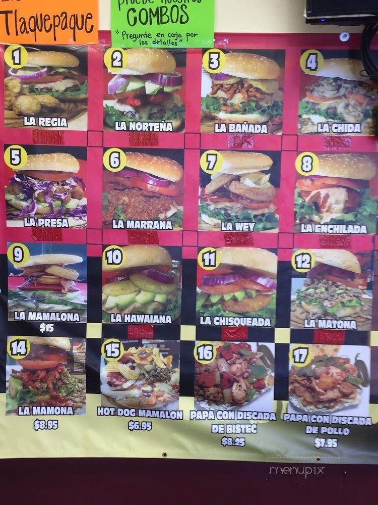 Las Mamalonas Burgers - Houston, TX menu_pic