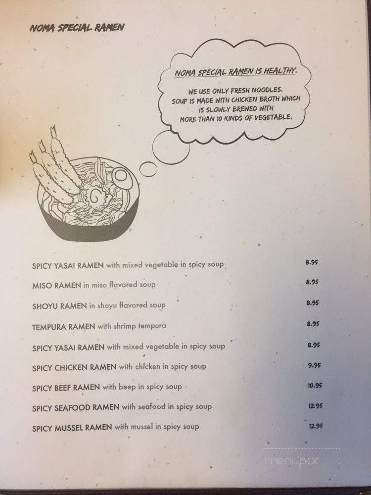 Noma Sushi And Ramen - Rocklin, CA menu_pic