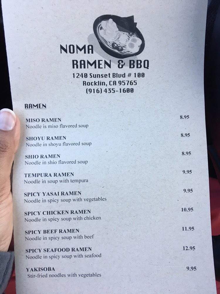 Noma Sushi And Ramen - Rocklin, CA menu_pic