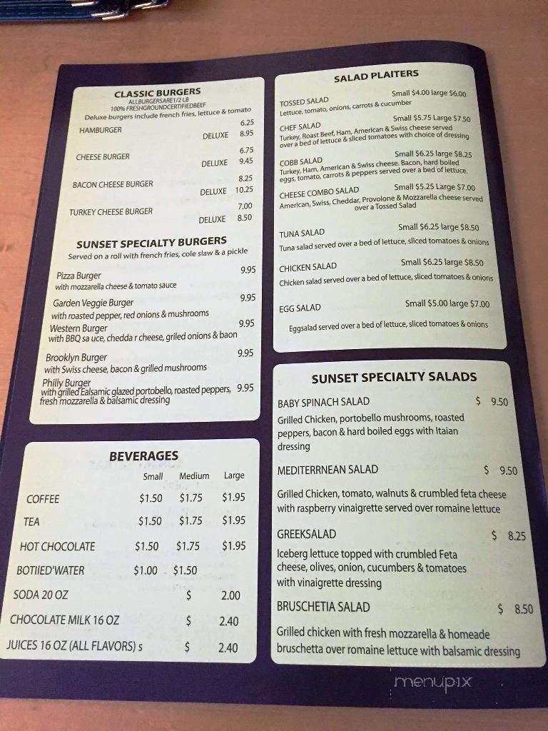 Sunset Luncheonette & Deli - Denville, NJ menu_pic