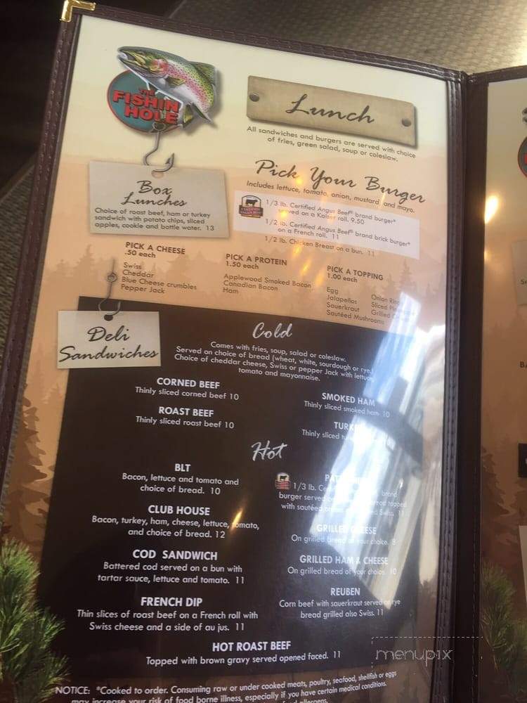 Fishin Hole Family Restaurant - Montesano, WA menu_pic
