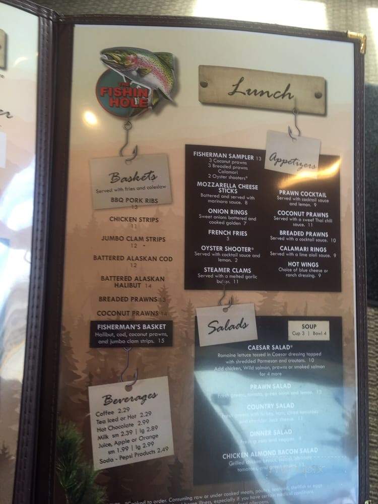 Fishin Hole Family Restaurant - Montesano, WA menu_pic