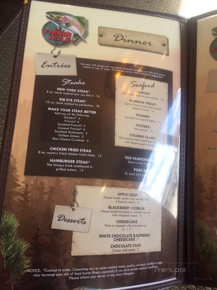 Fishin Hole Family Restaurant - Montesano, WA menu_pic
