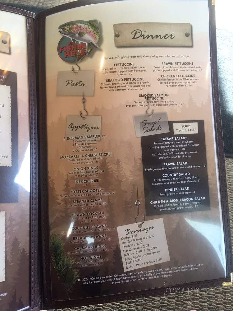 Fishin Hole Family Restaurant - Montesano, WA menu_pic