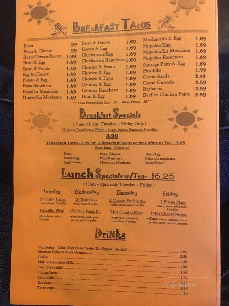 La Mordidita - San Antonio, TX menu_pic