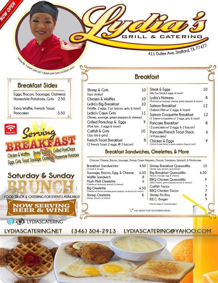 Lydia's Grill and Catering - Stafford, TX menu_pic