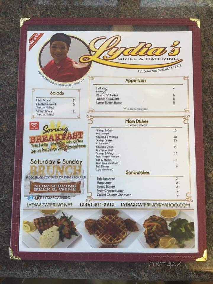Lydia's Grill and Catering - Stafford, TX menu_pic