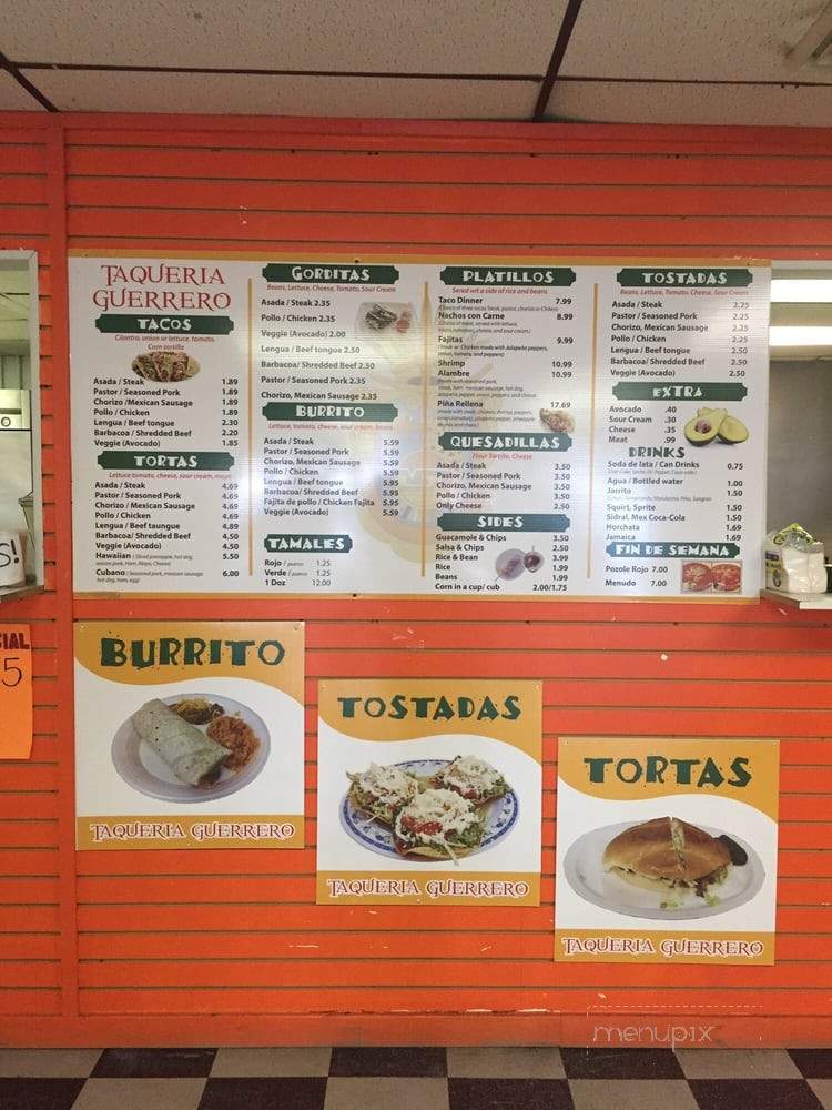 Taqueria Guerrero - Niles, MI menu_pic