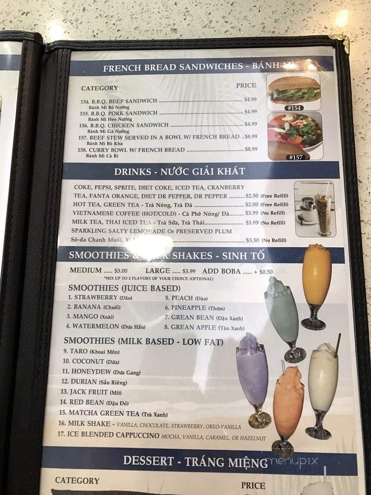 Ocean Pho - Redlands, CA menu_pic