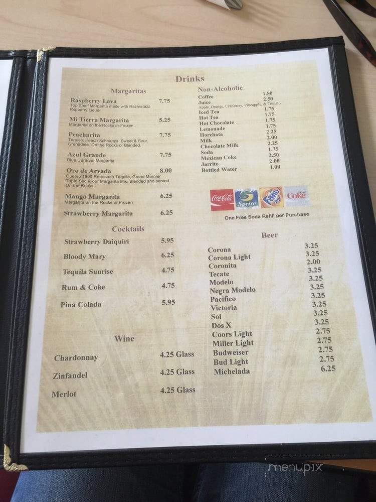 Mi Tierra Mexican Restaurant - Watkins, CO menu_pic