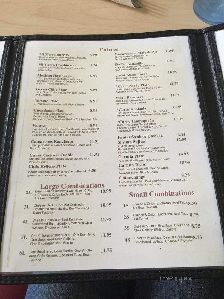 Mi Tierra Mexican Restaurant - Watkins, CO menu_pic