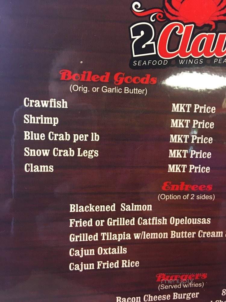 /28522424/2-Clawz-Menu-Baytown-TX - Baytown, TX