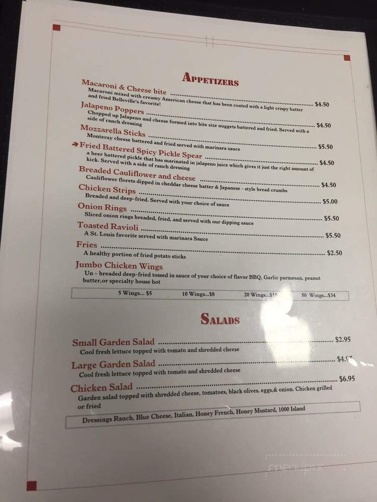 The Corner Chill & Grill - Belleville, IL menu_pic