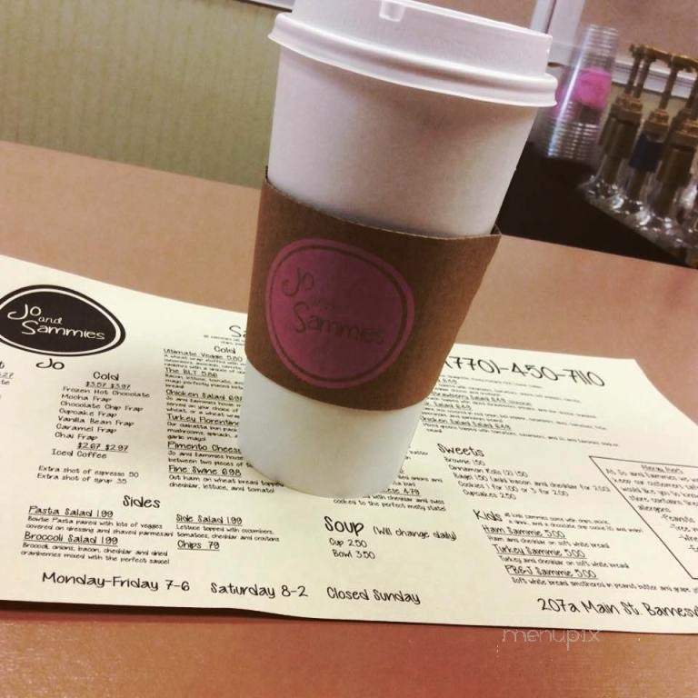 Jo and Sammies - Barnesville, GA menu_pic