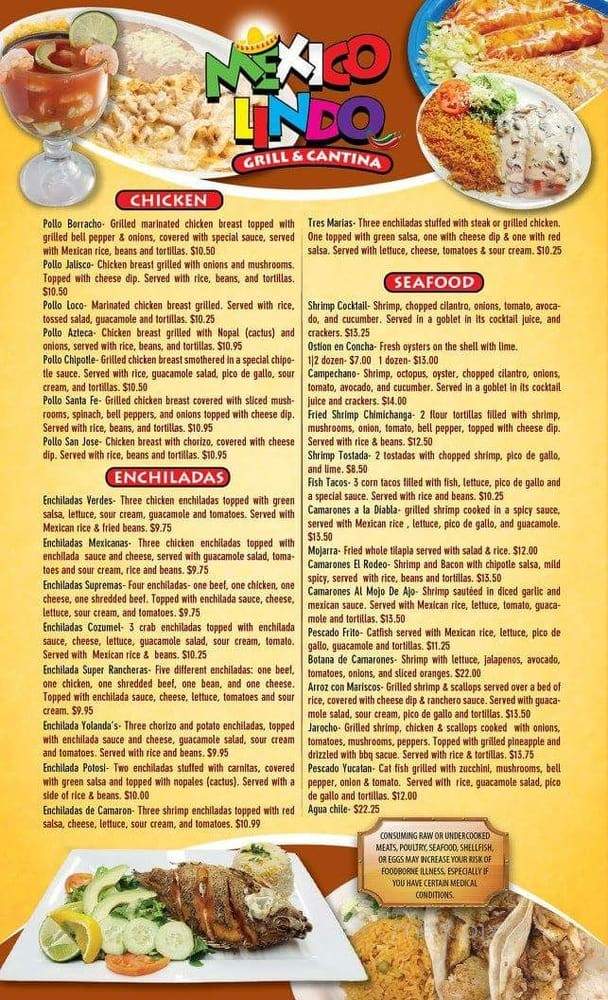 Mexico Lindo Grill & Cantina - West Branch, IA menu_pic
