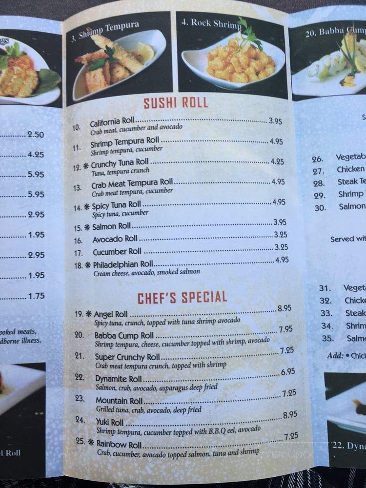 Yuki Teriyaki & Sushi - Conyers, GA menu_pic