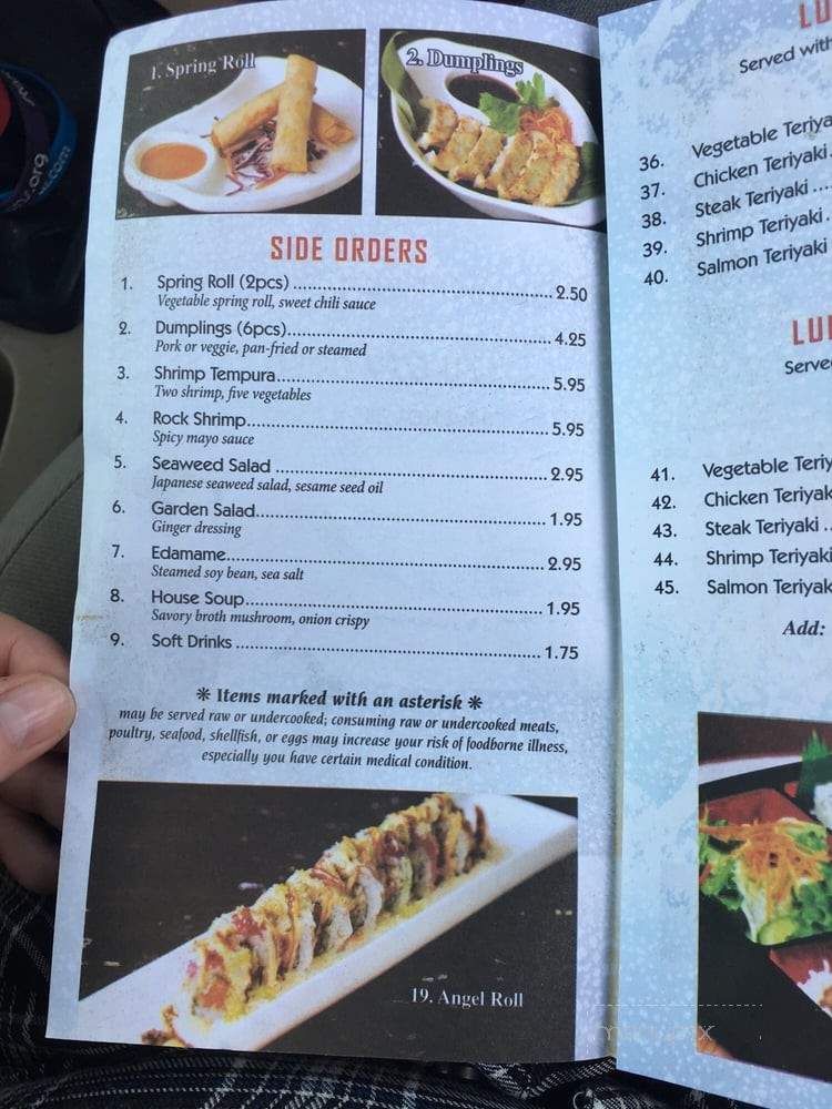 Yuki Teriyaki & Sushi - Conyers, GA menu_pic
