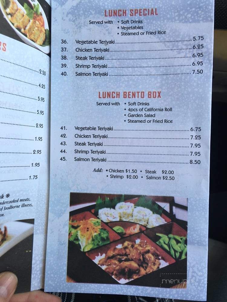 Yuki Teriyaki & Sushi - Conyers, GA menu_pic