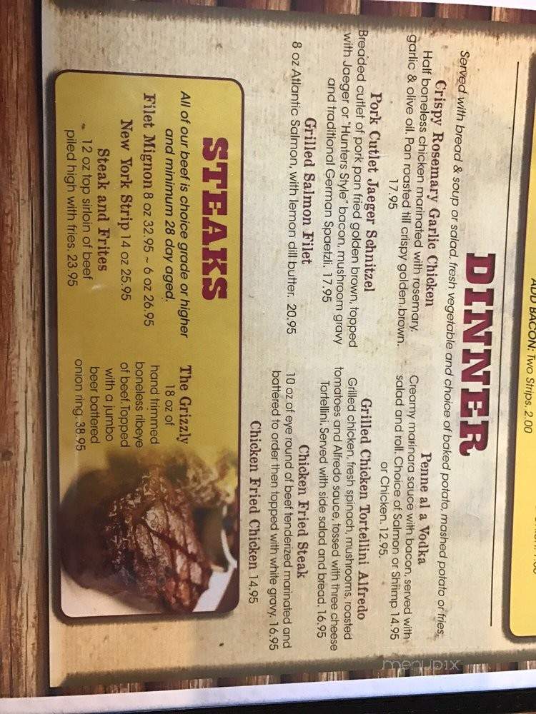 The Bear Den Restaurant & Bar - Daniel, WY menu_pic