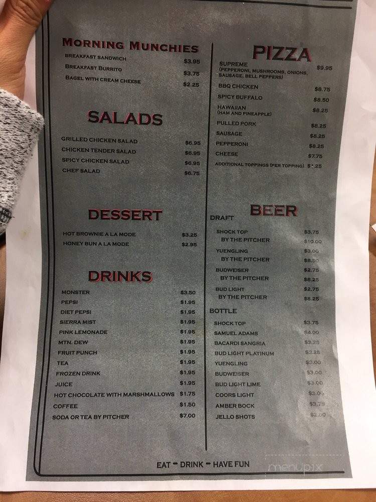 The Zone Sports Bar On Fort Campbell - Fort Campbell, KY menu_pic