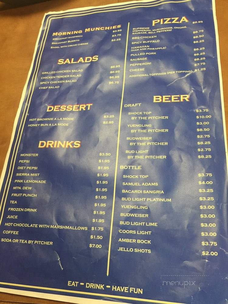 The Zone Sports Bar On Fort Campbell - Fort Campbell, KY menu_pic