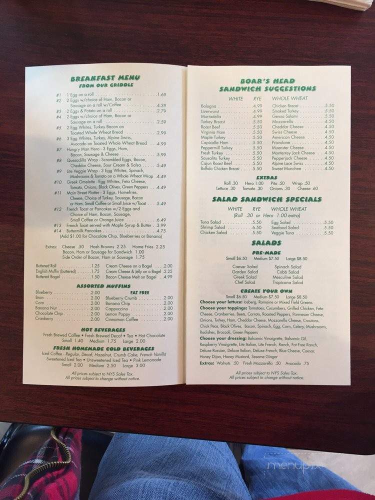 South Main Street Deli - Farmingdale, NY menu_pic