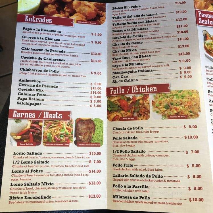 Mistik Peruvian Restaurant - Bridgeport, CT menu_pic