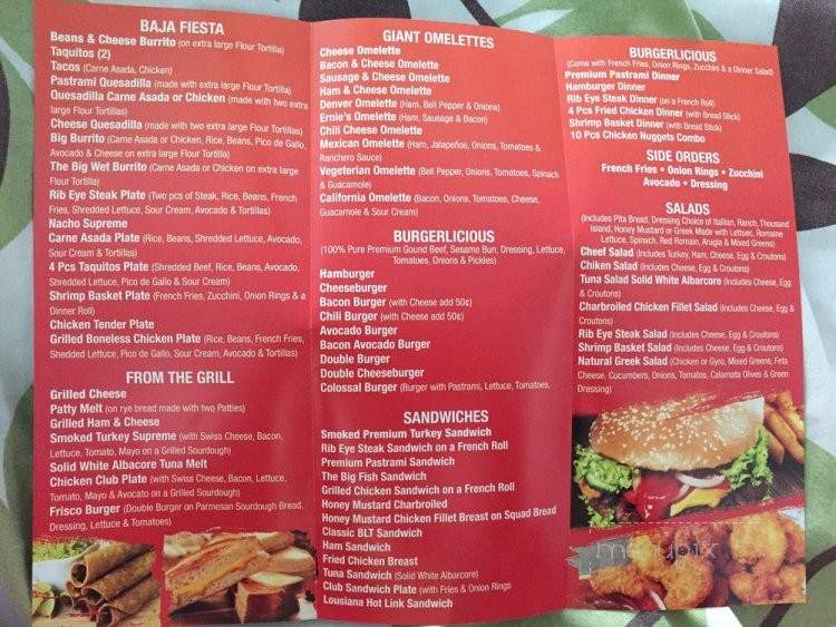 Ernie's Burgers - Alhambra, CA menu_pic
