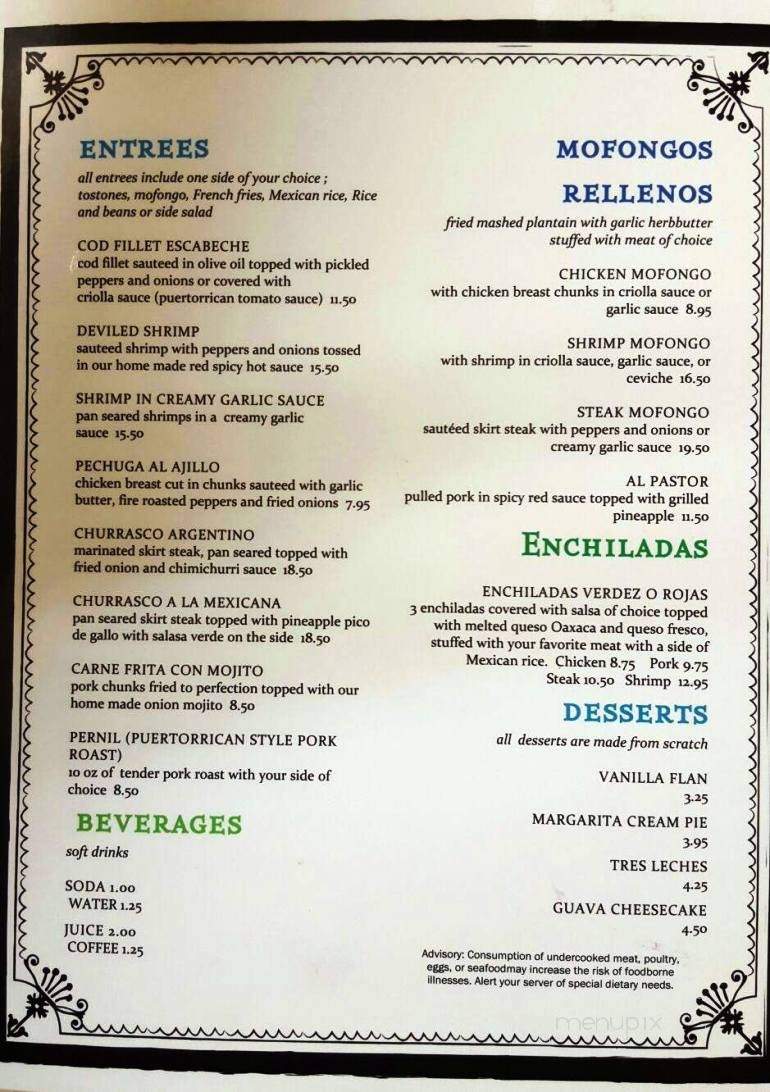 Cultura Latina Restaurant - Philadelphia, PA menu_pic
