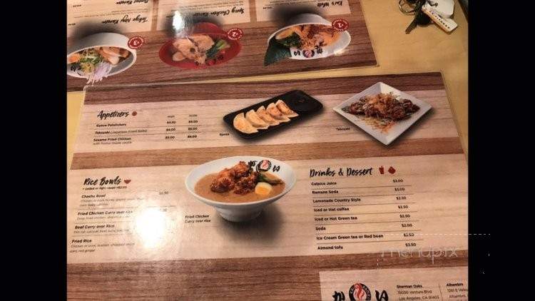 Kai Ramen - Los Angeles, CA menu_pic