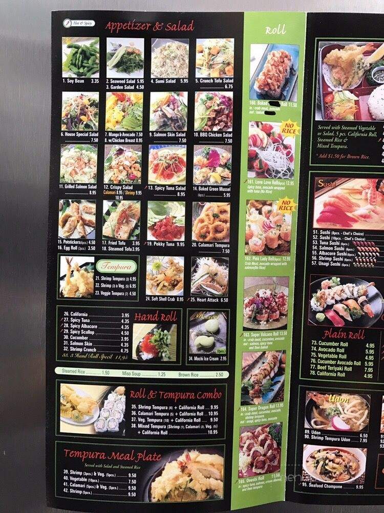 Menu of Oh Oh Sushi Teriyaki in Van  Nuys  CA 91411