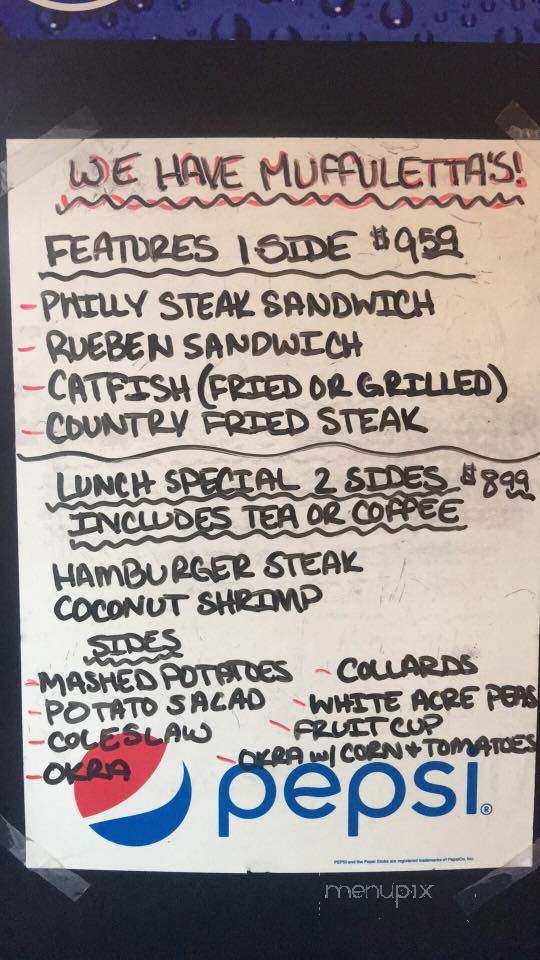 Breezy's Country Cooking - Panama City, FL menu_pic