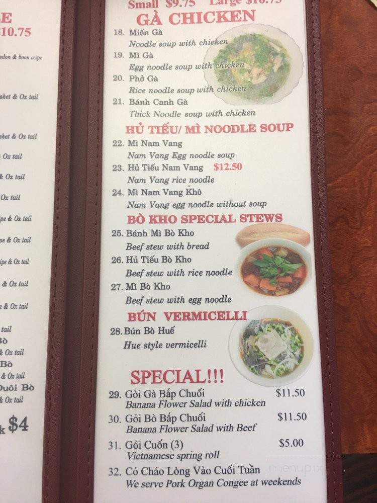 My Pho Noodle House - San Jose, CA menu_pic