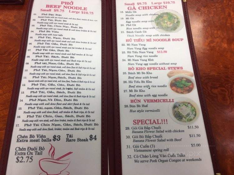 My Pho Noodle House - San Jose, CA menu_pic