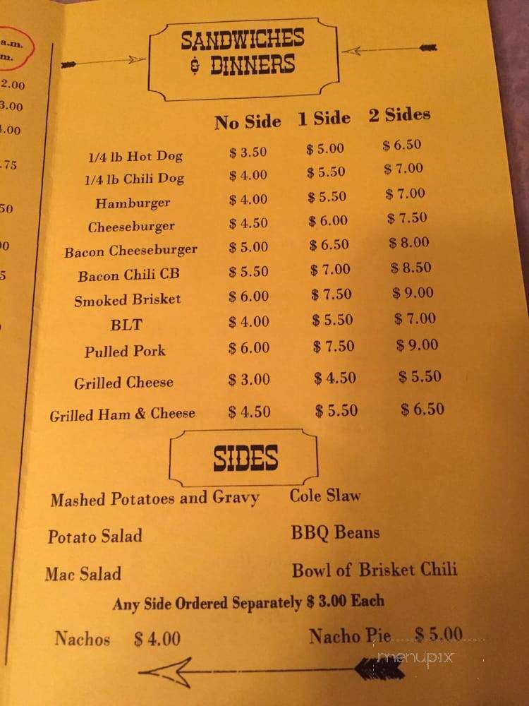 Log Cabin Cafe' - Ridgedale, MO menu_pic