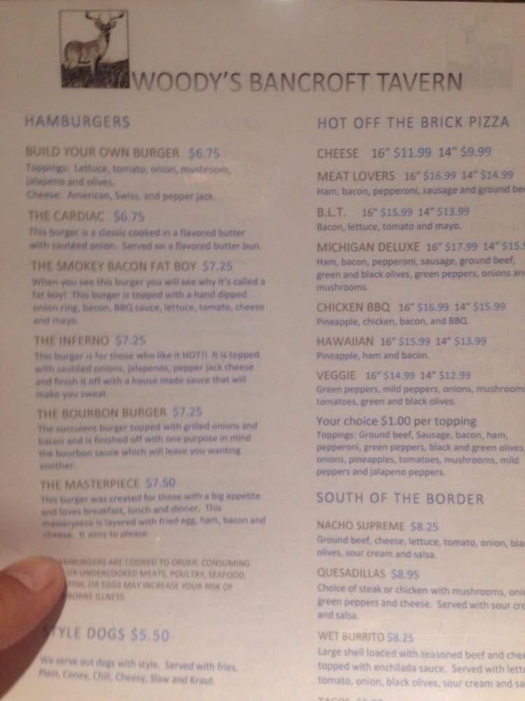 Pirates Cove - Bancroft, MI menu_pic