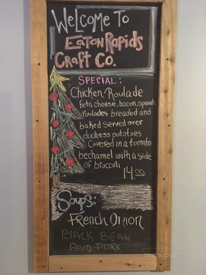 Eaton Rapids Craft - Eaton Rapids, MI menu_pic