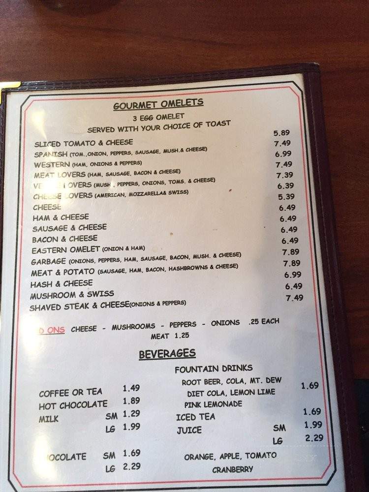 Corner Diner Too - Sherrill, NY menu_pic