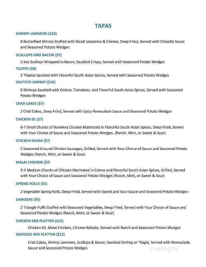 Aqua Lounge - Warner Robins, GA menu_pic