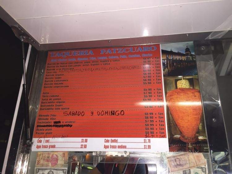 Taqueria Patzcuaro - Sunnyvale, CA menu_pic
