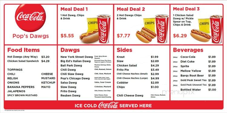 Pop's Dawgs - Lynn Haven, FL menu_pic