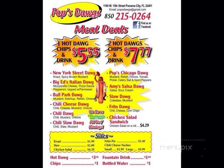Pop's Dawgs - Lynn Haven, FL menu_pic