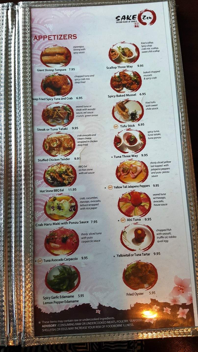 Sake Zen Sushi and Grill - Anderson, SC menu_pic