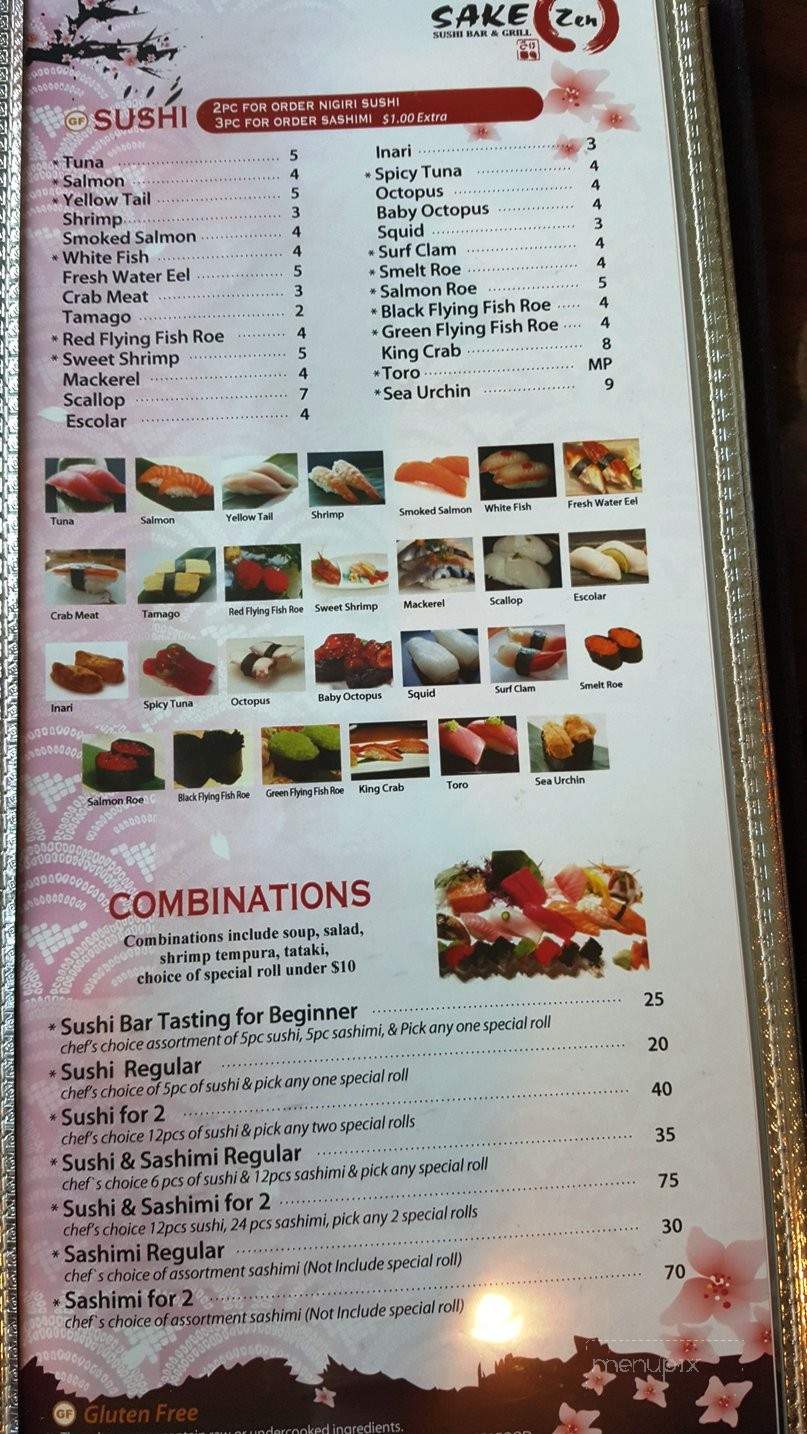 Sake Zen Sushi and Grill - Anderson, SC menu_pic