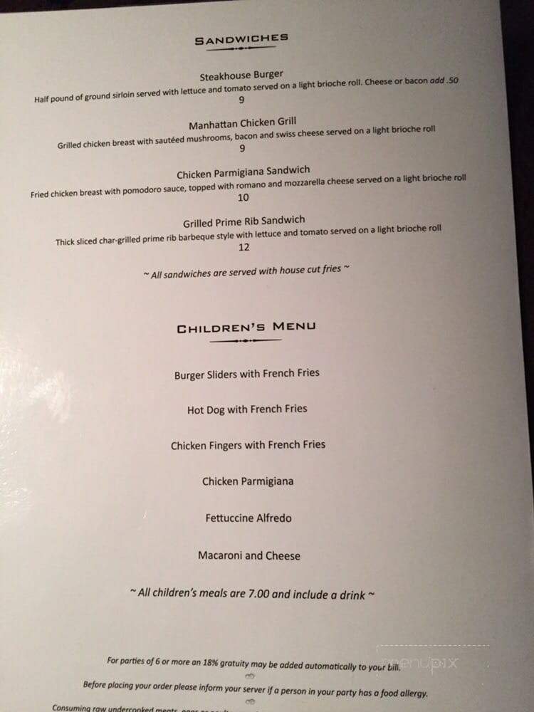 The Steakhouse and Watering Hole - Laconia, NH menu_pic