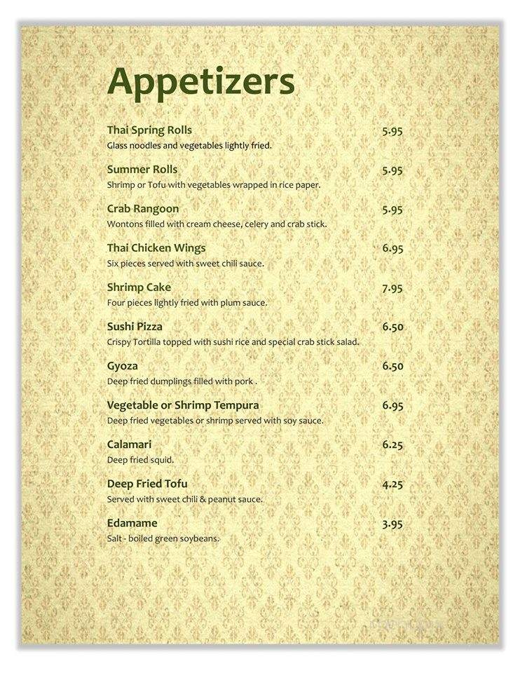 Imm Onn Thai Sushi House - Merritt Island, FL menu_pic
