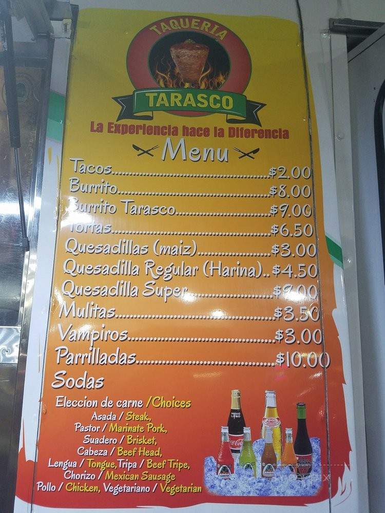 Tarasco Taqueria - Sunnyvale, CA menu_pic