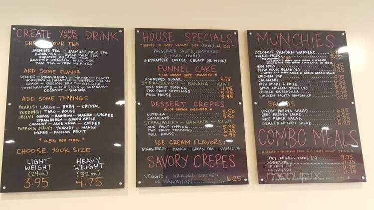 T Spot Boba Drinks & Snacks - San Jose, CA menu_pic